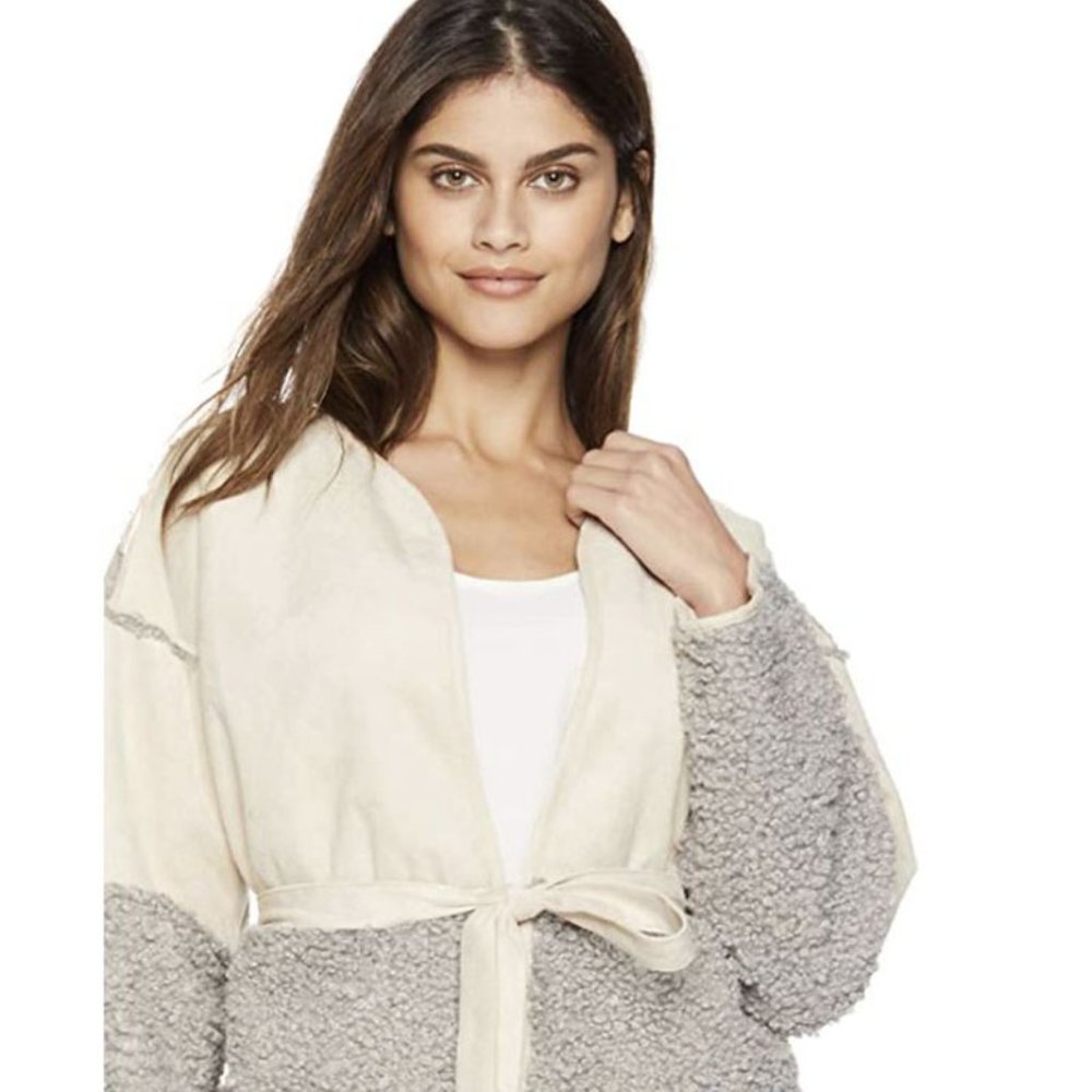 Lucky Brand NWT Women's Mixed Sherpa Jacket - Picture 2 of 9